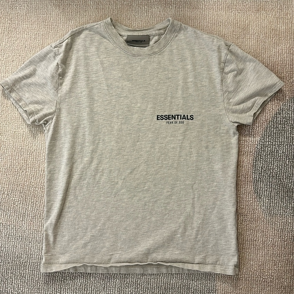 Essentials White Grey Tshirt XXS
